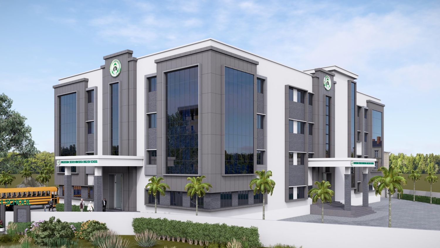 New Ranidanga campus — corner perspective view