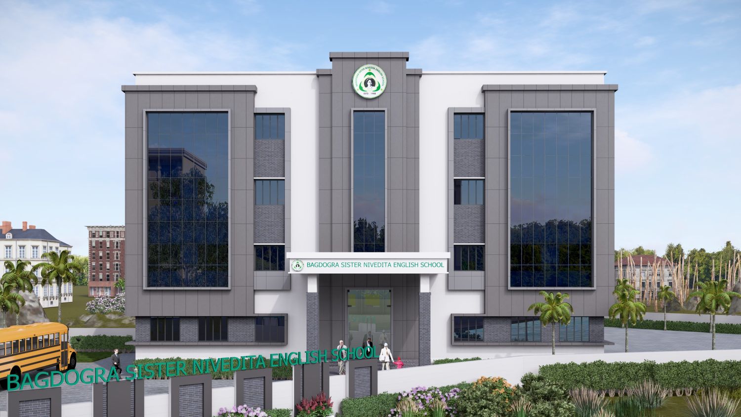 Bagdogra Sister Nivedita English School — new Ranidanga campus, front elevation